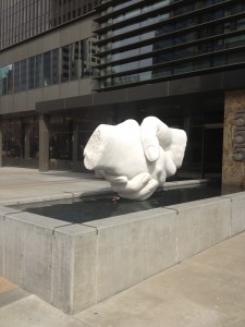 Floating Hand Statue