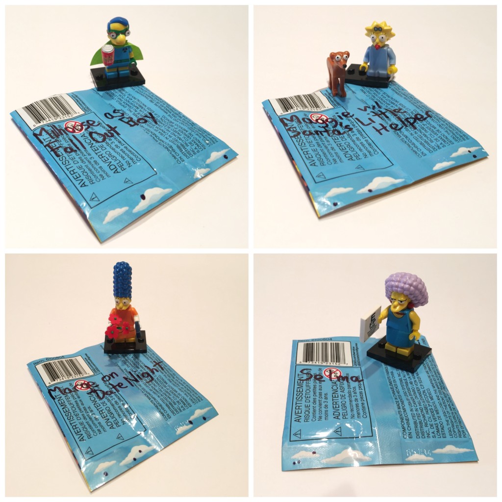 LEGO minifigures bump codes Simpsons